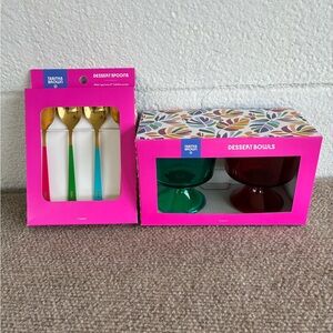 Tabitha Vibrant Dessert Bowls and Spoons Set